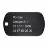 Plaque militaire alu
