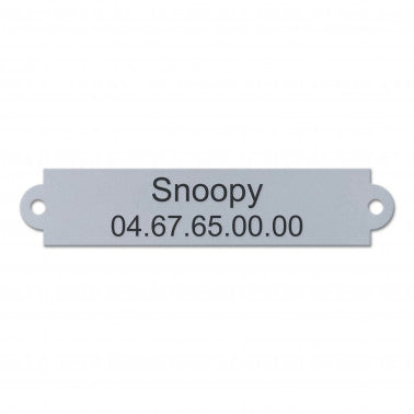 Plaque de collier chien grand format