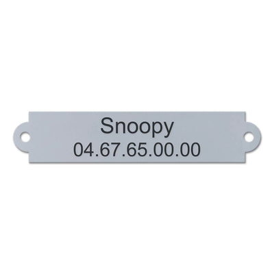Plaque de collier chien grand format