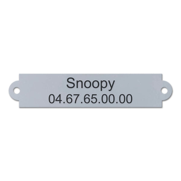 Plaque de collier chien grand format
