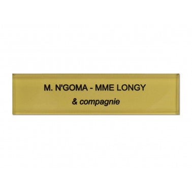 Plaque boite aux lettres or