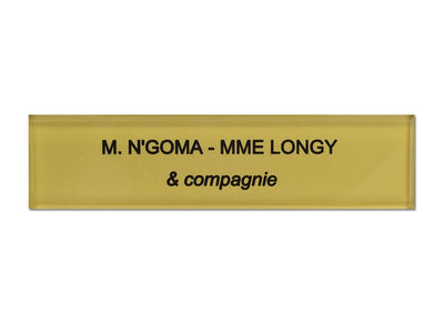 Plaque boite aux lettres or