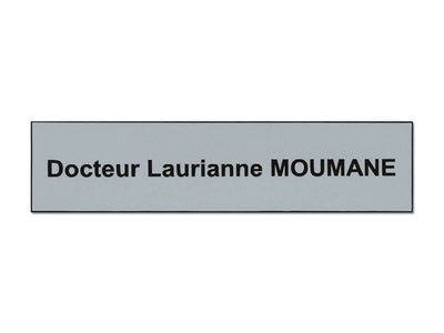 Plaque boite aux lettres grise