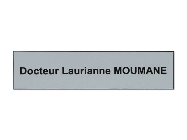 Plaque boite aux lettres grise
