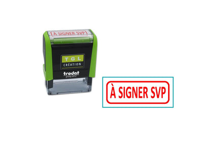 Tampon A signer avec cadre