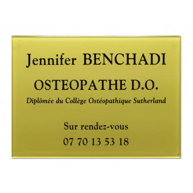 Plaque pro ostéopathe