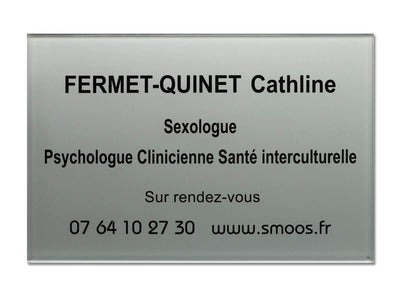 Plaque pro sexologue