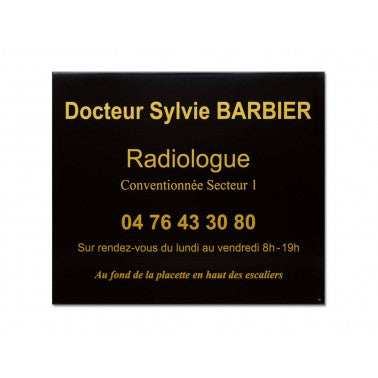 Plaque pro radiologue
