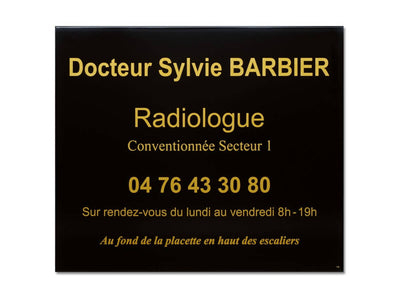 Plaque pro radiologue
