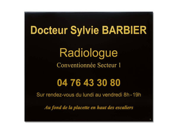 Plaque pro radiologue
