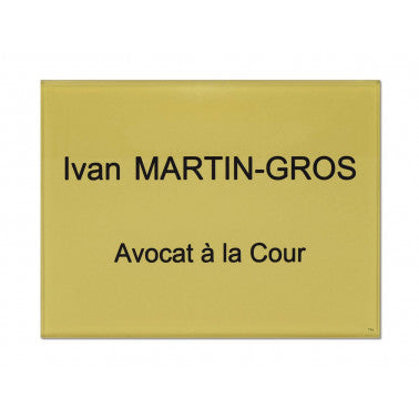 Plaque pro avocat à la cour
