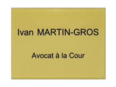Plaque pro avocat à la cour