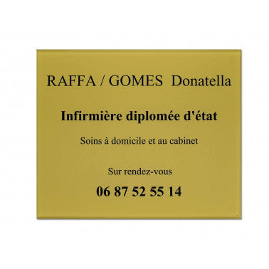 Plaque pro infirmière
