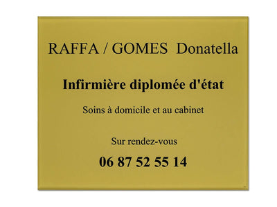 Plaque pro infirmière