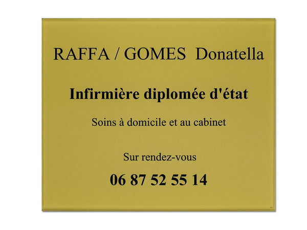 Plaque pro infirmière
