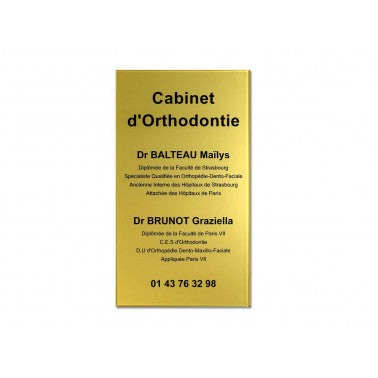 Panneau cabinet d'orthodontie