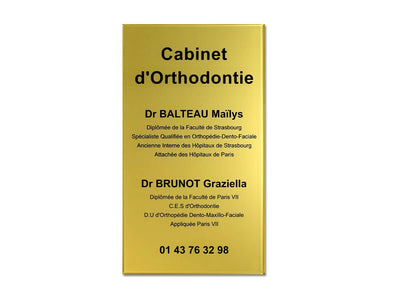 Panneau cabinet d'orthodontie