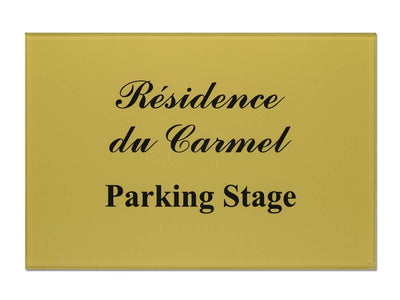 Plaque de parking