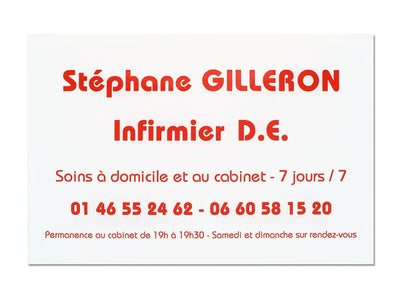 Plaque pro infirmier