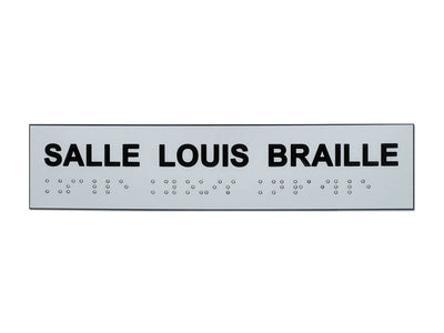 Plaque nom de salle en braille