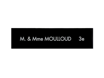 Plaque boite aux lettres étage