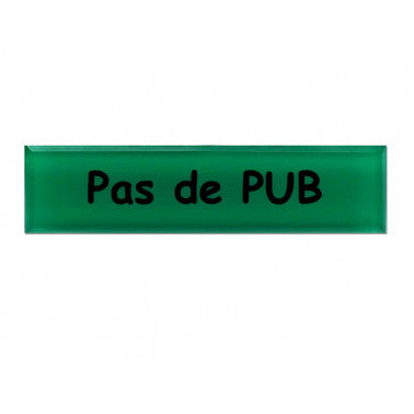 Plaque Stop pub verte