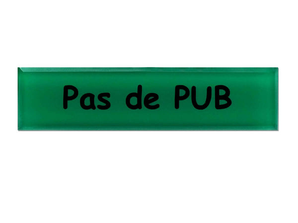 Plaque Stop pub verte