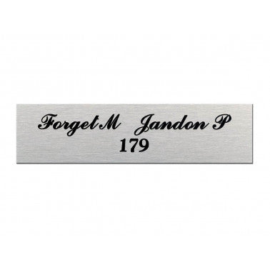 Plaque pour boite aux lettres