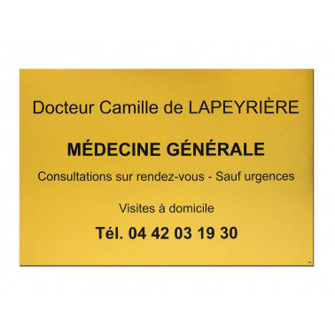 Plaque médecine générale
