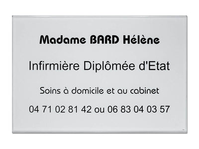 Plaque infirmière D.E.