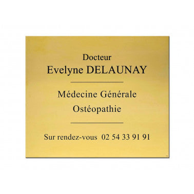 Plaque médecin ostéopathe