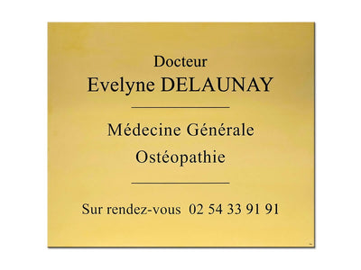 Plaque médecin ostéopathe