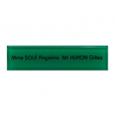 Plaque boite aux lettres verte