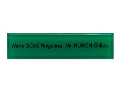 Plaque boite aux lettres verte