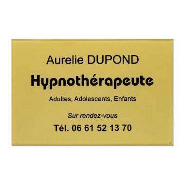 Plaque hypnothérapeute