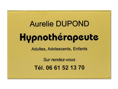 Plaque hypnothérapeute