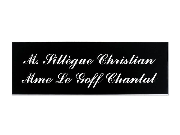 Plaque boite aux lettres pvc