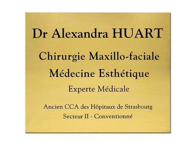 Plaque médecine esthétique