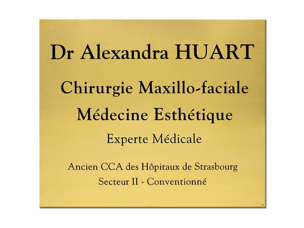 Plaque médecine esthétique
