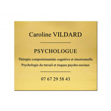 Plaque psychologue du travail