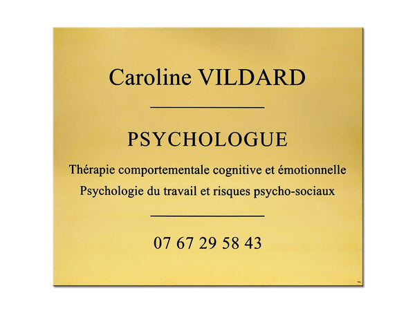 Plaque psychologue du travail