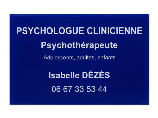 Plaque pro psychologue