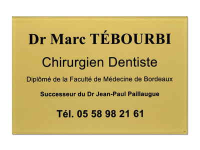 Plaque dentiste succession