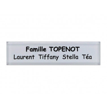Plaque boite à lettre famille