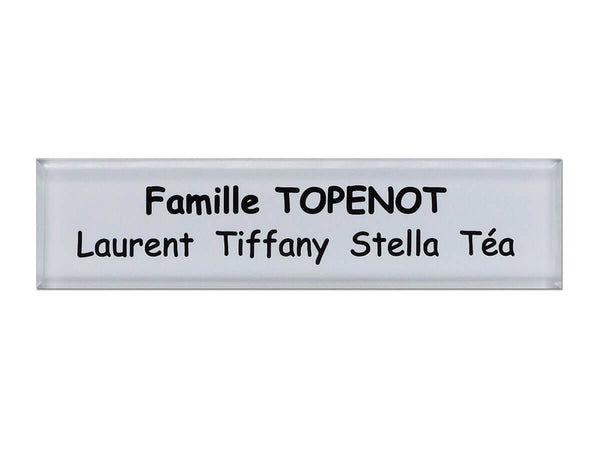 Plaque boite à lettre famille