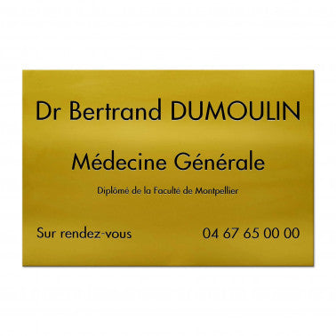 Plaque médecin Aluminium