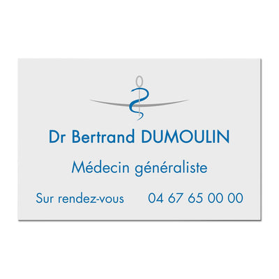 Plaque médecin Dibond quadri