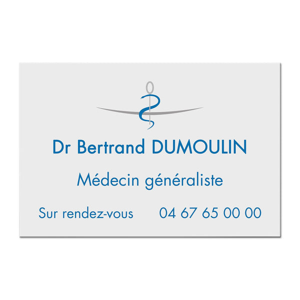 Plaque médecin Dibond quadri