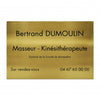Plaque Kiné en Laiton