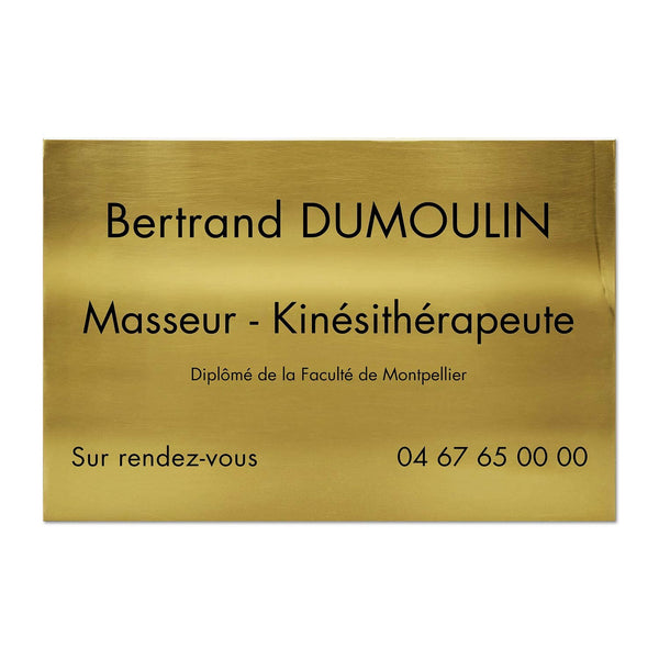 Plaque Kiné en Laiton